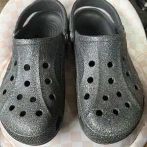SOLD!! Womens Glitter Clogs - Black size 9